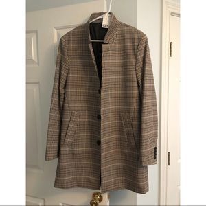 Men’s long plaid coat, NWT from H&M